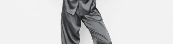 Pretty Peplum Hem Silk Pajama Set for Women